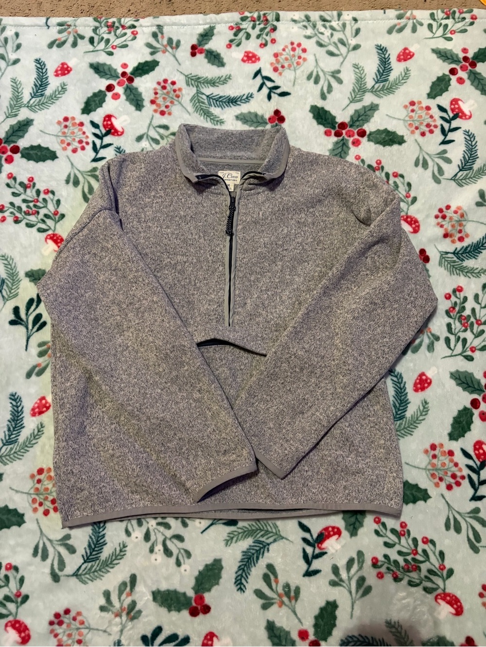 Heather Gray Quarter-Zip Sweater Pullover